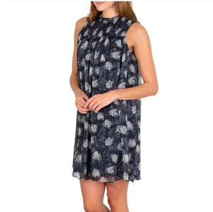 Joie Baltic Print Sleeveless Mini Pleated Dress(M)NWT